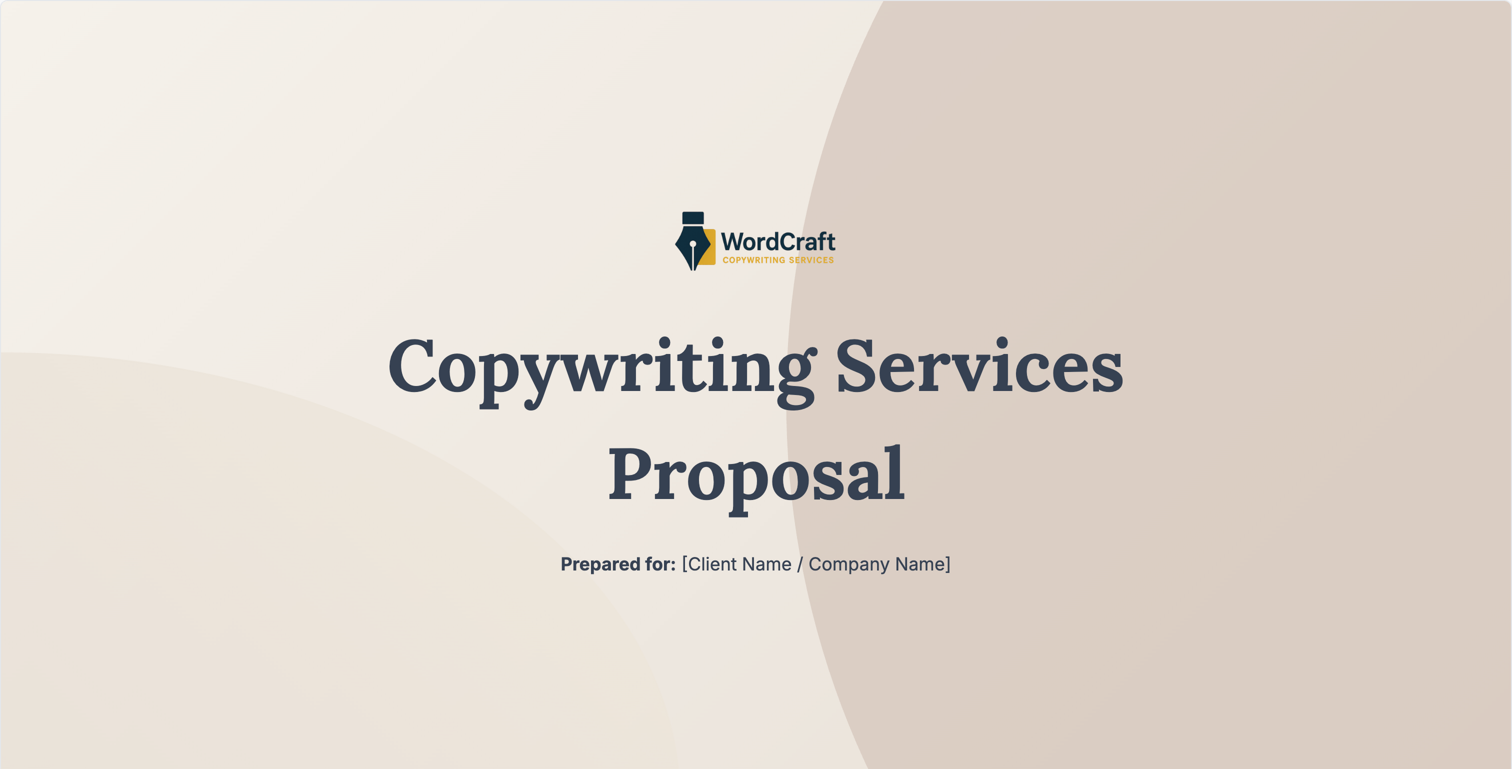 Copywriting Services Proposal Template