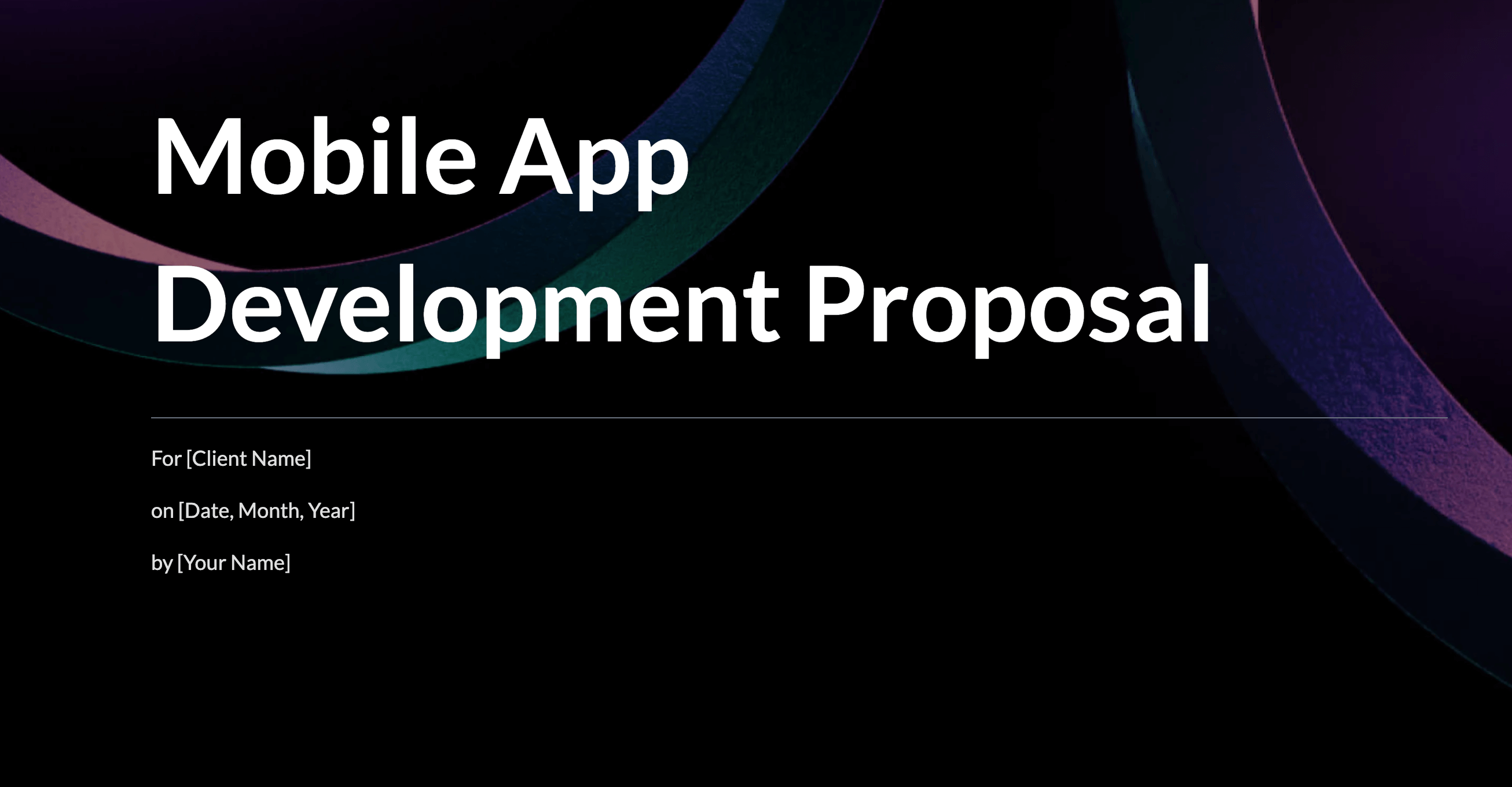 Mobile App Development Template